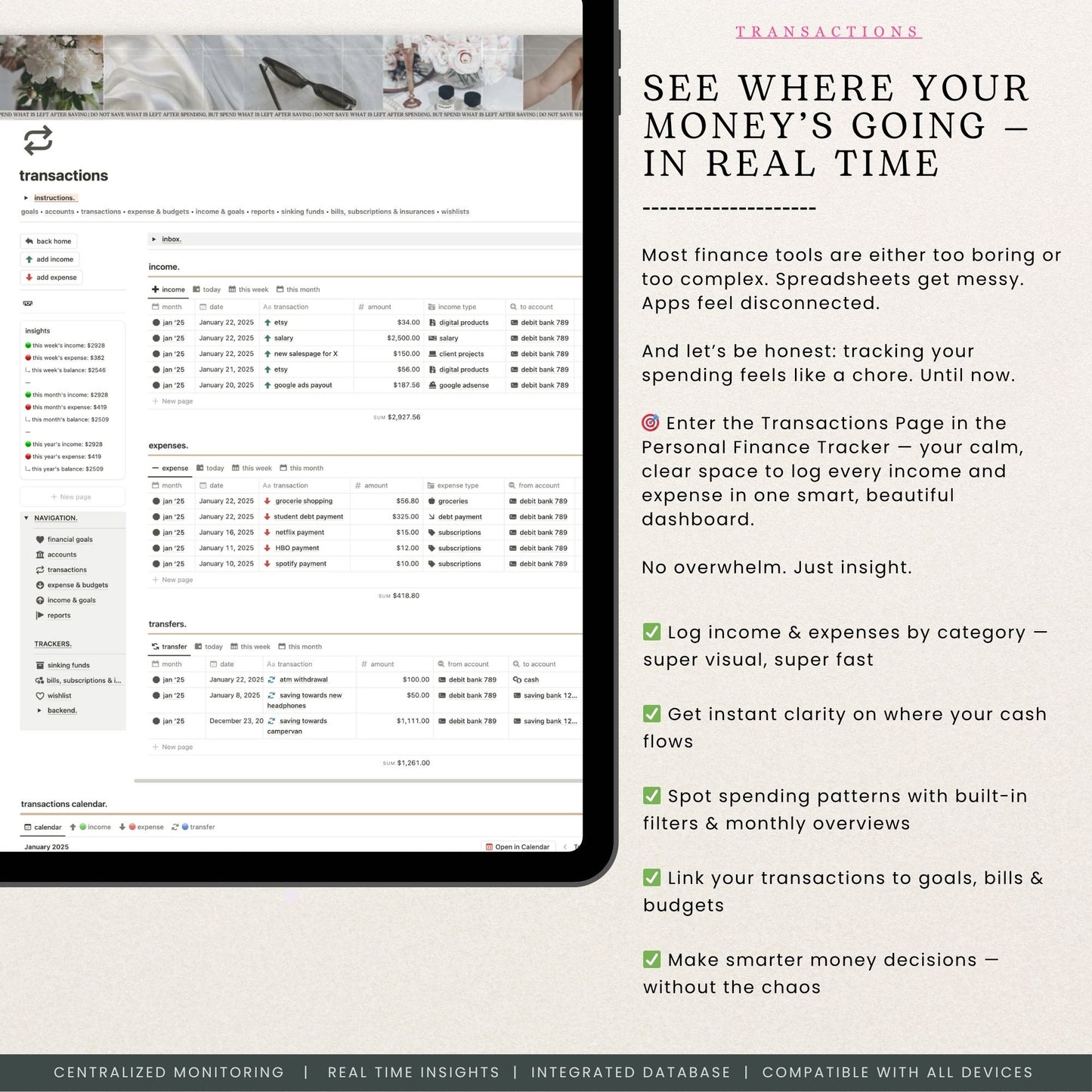 Finance Tracker Notion Template