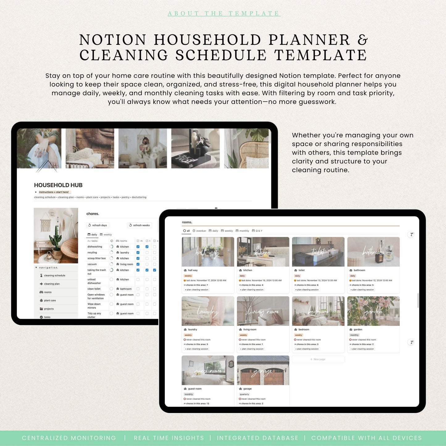 Notion cleaning schedule template