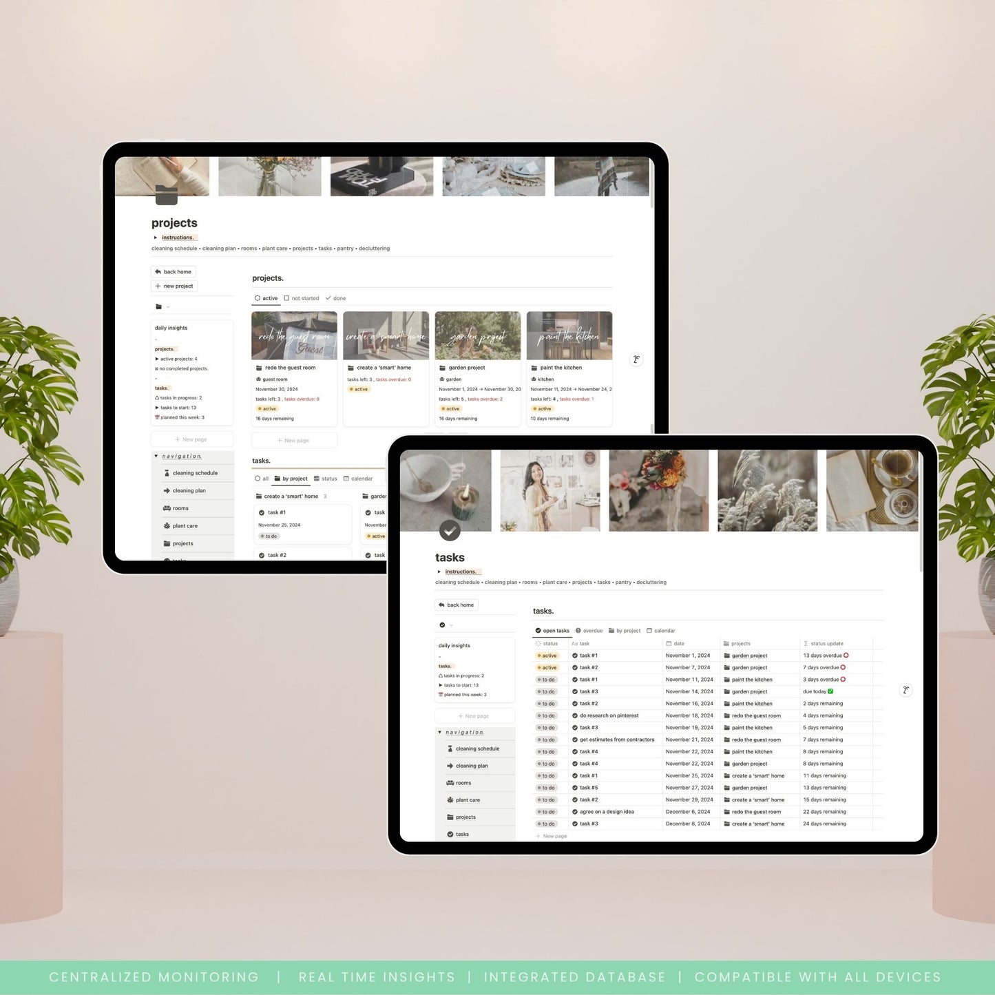 Notion cleaning schedule template