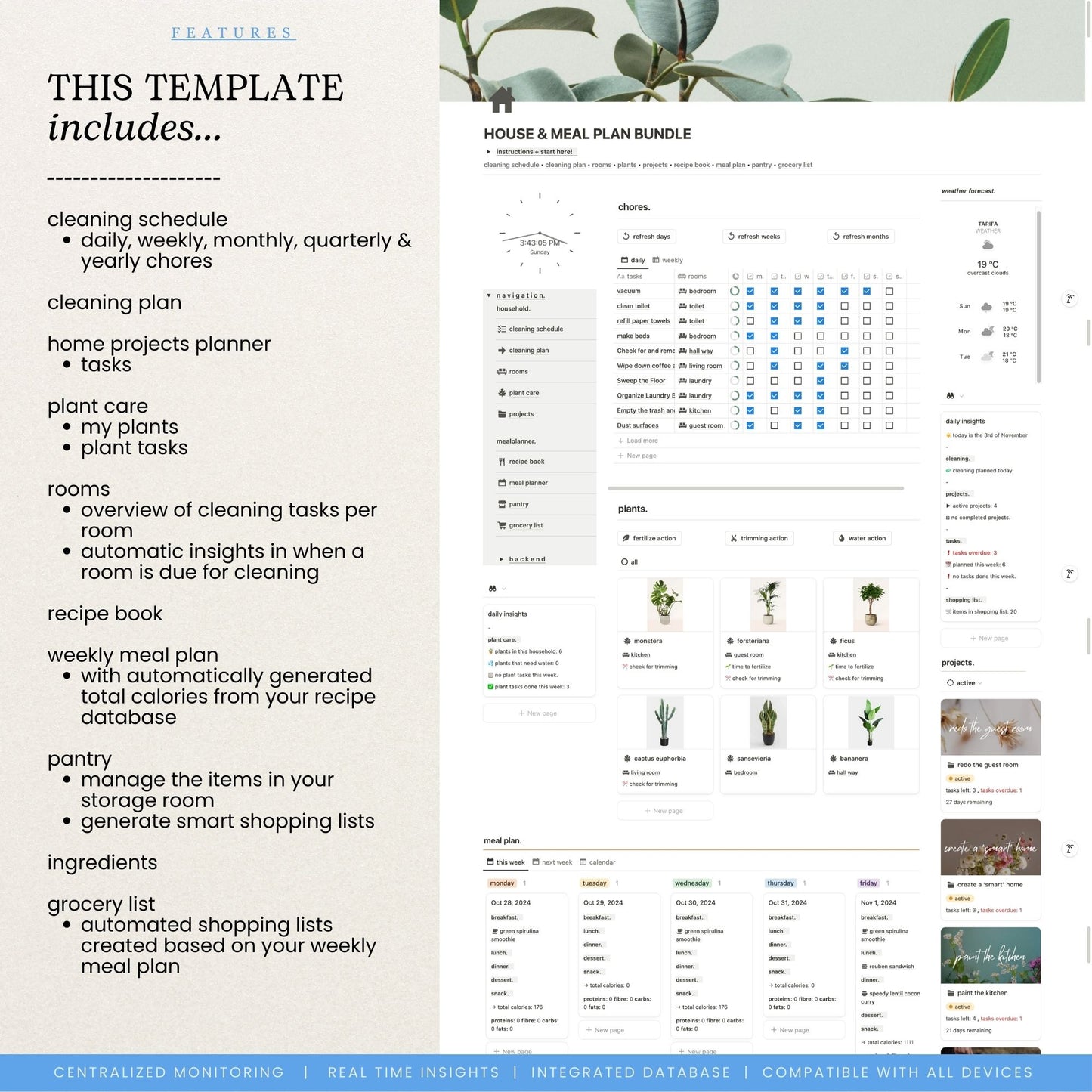 Household & Meal Planner Notion Template