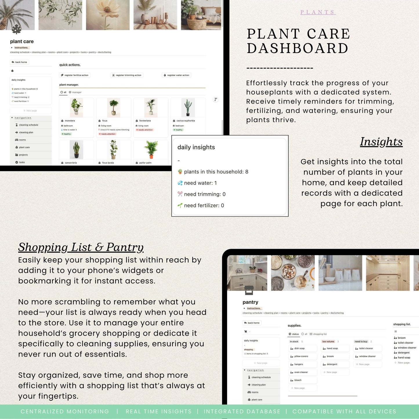 Notion cleaning schedule template