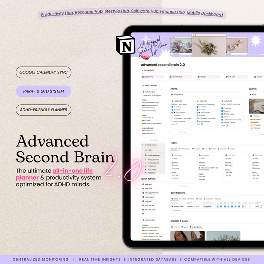 Advanced Second Brain 2.0 Notion Template
