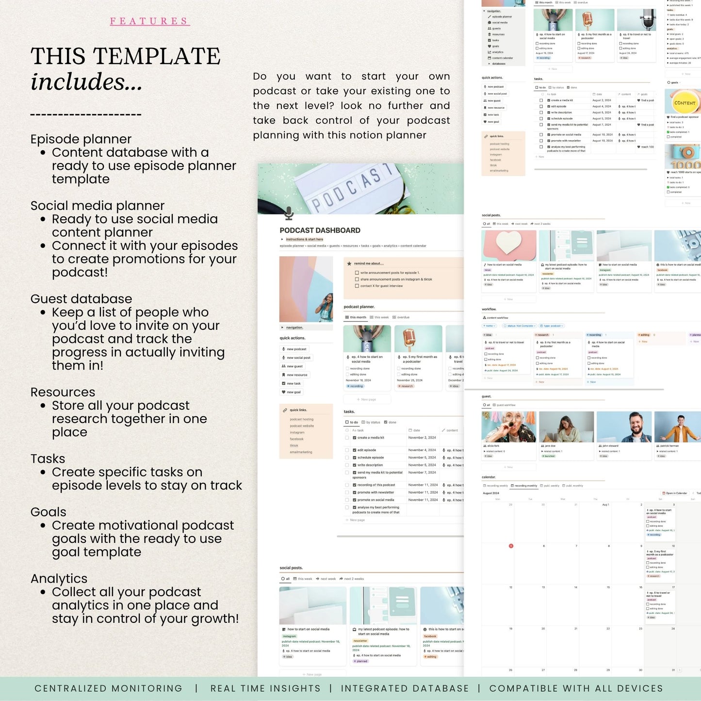 Notion Podcast Planner Template
