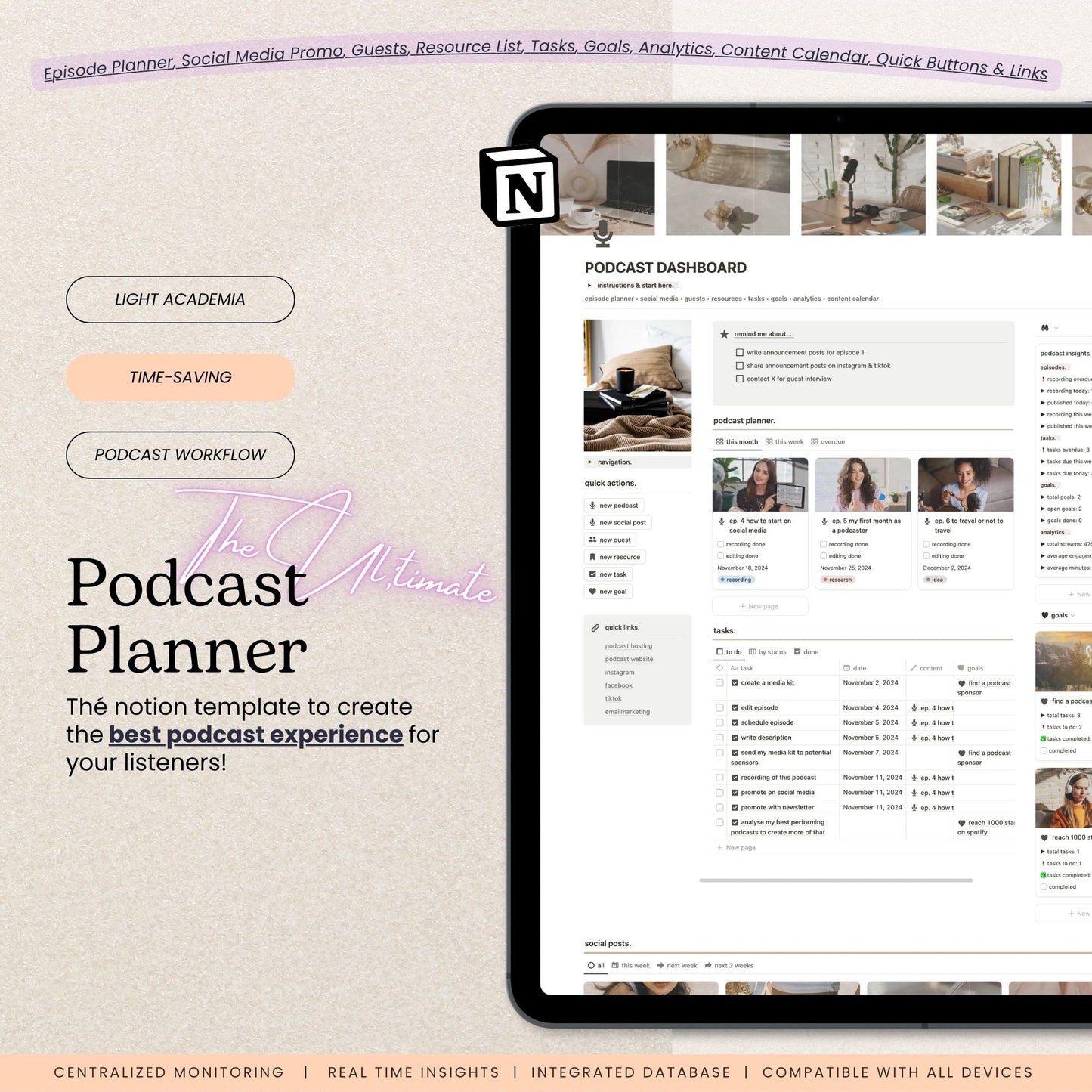 Notion Podcast Planner Template