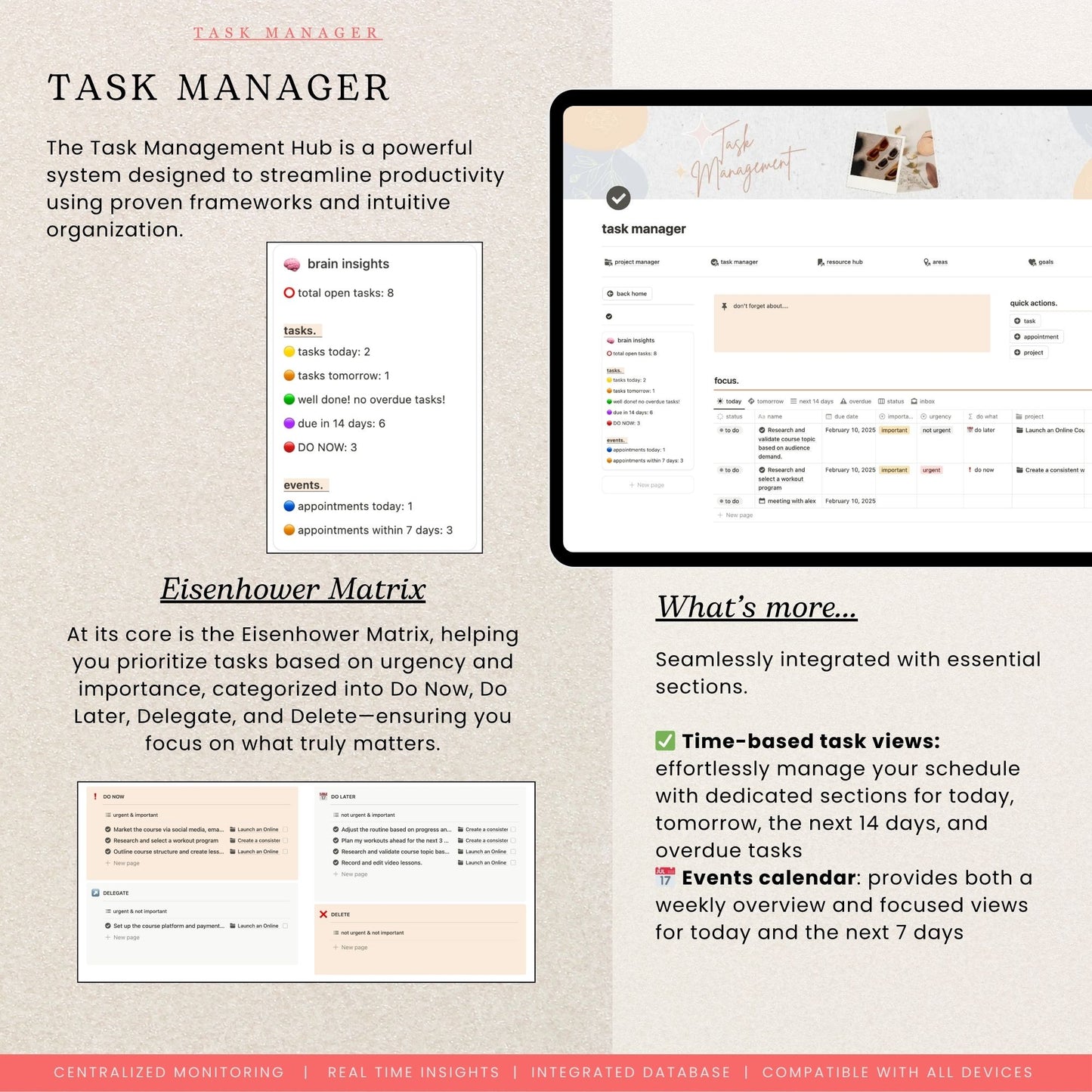 Second Brain Work Dashboard Notion Template