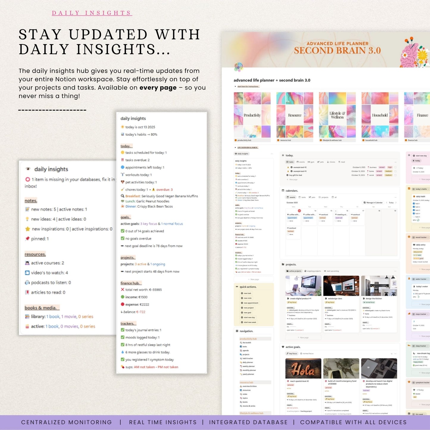 Advanced Notion Life Planner Template + Second Brain 3.0