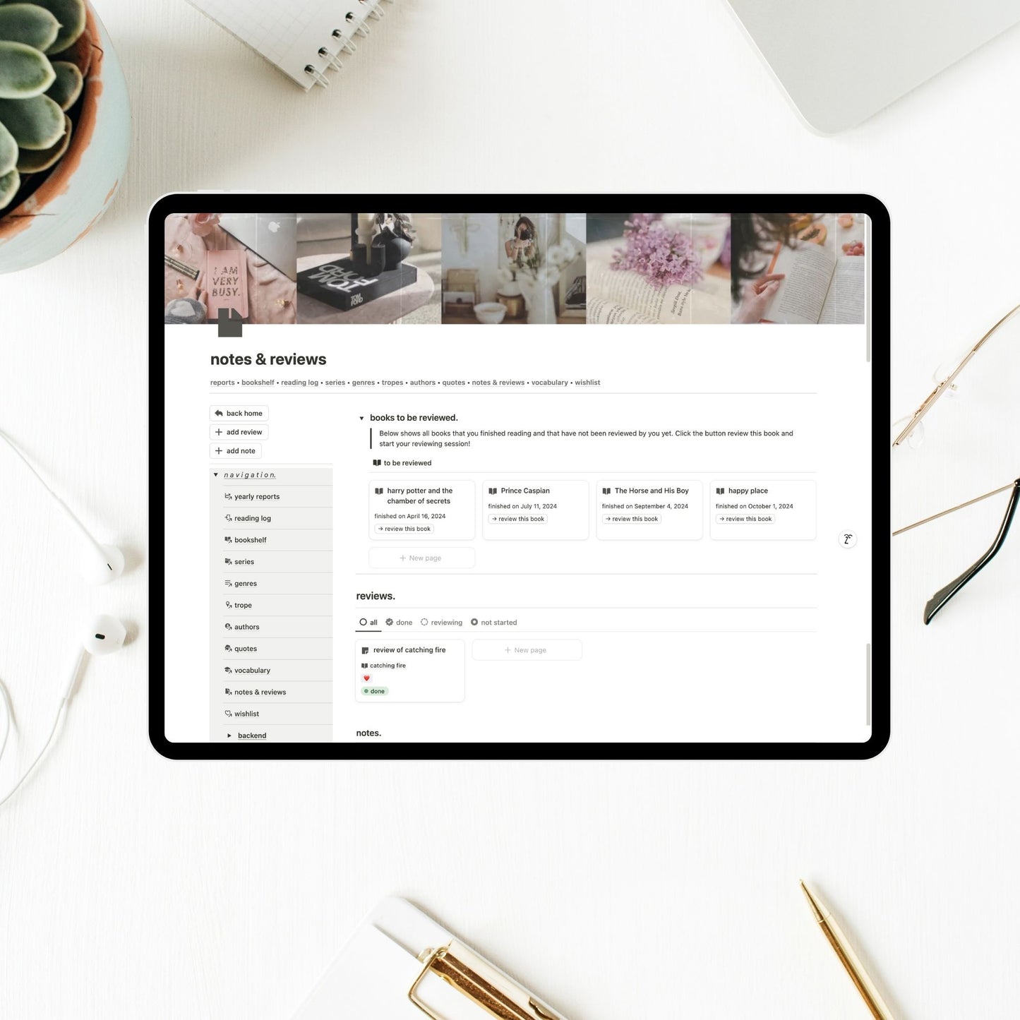 Notion Book Tracker Template