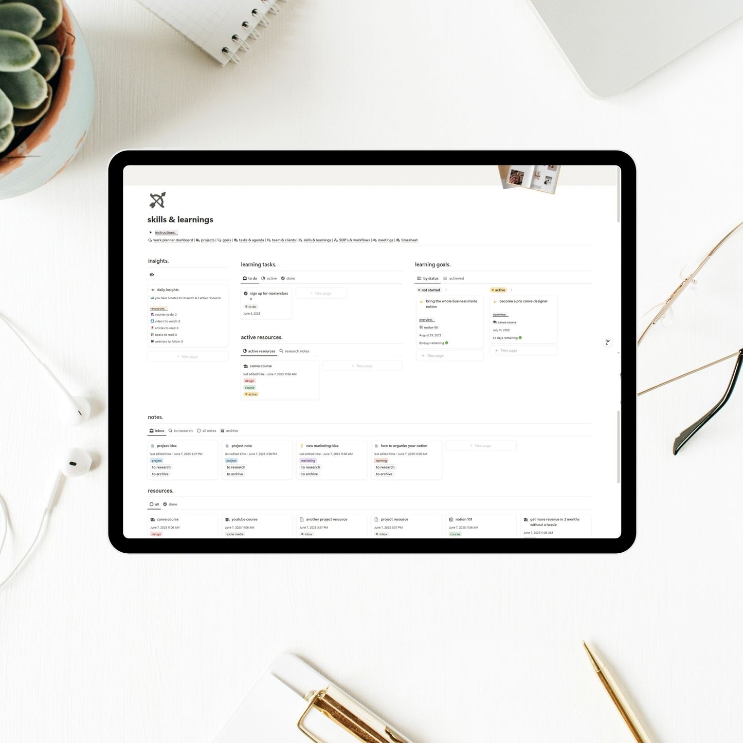 Work Planner Notion Template