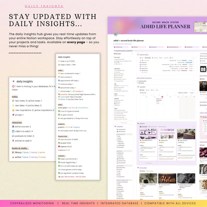 ADHD Notion Life Planner | Personal All-in-One Second Brain Template