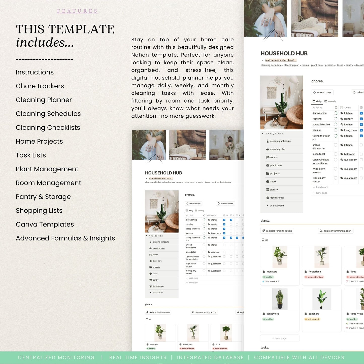 Notion cleaning schedule template