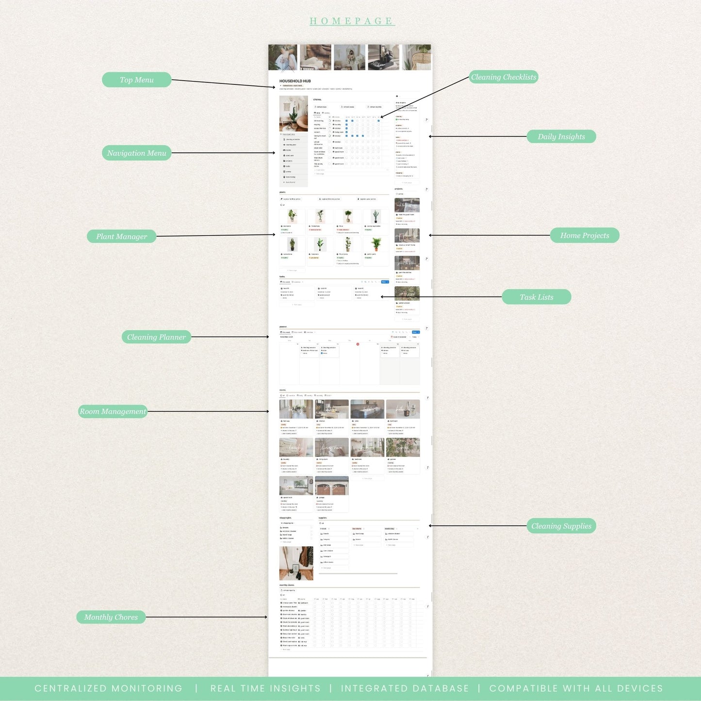 Notion cleaning schedule template