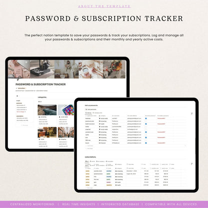 Notion Subscription Tracker & Password Tracker Template