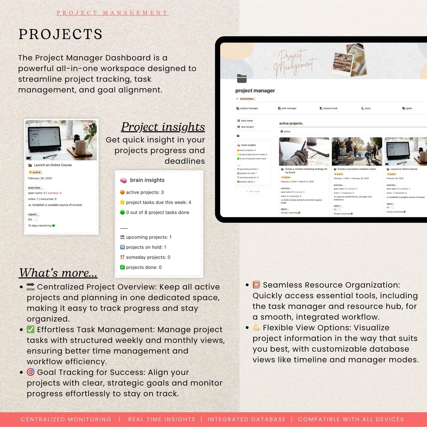 Second Brain Work Dashboard Notion Template