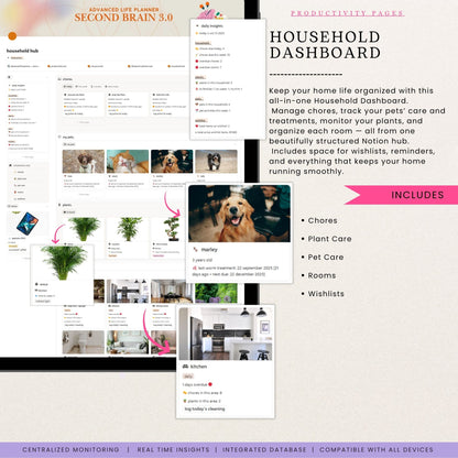 Advanced Notion Life Planner Template + Second Brain 3.0
