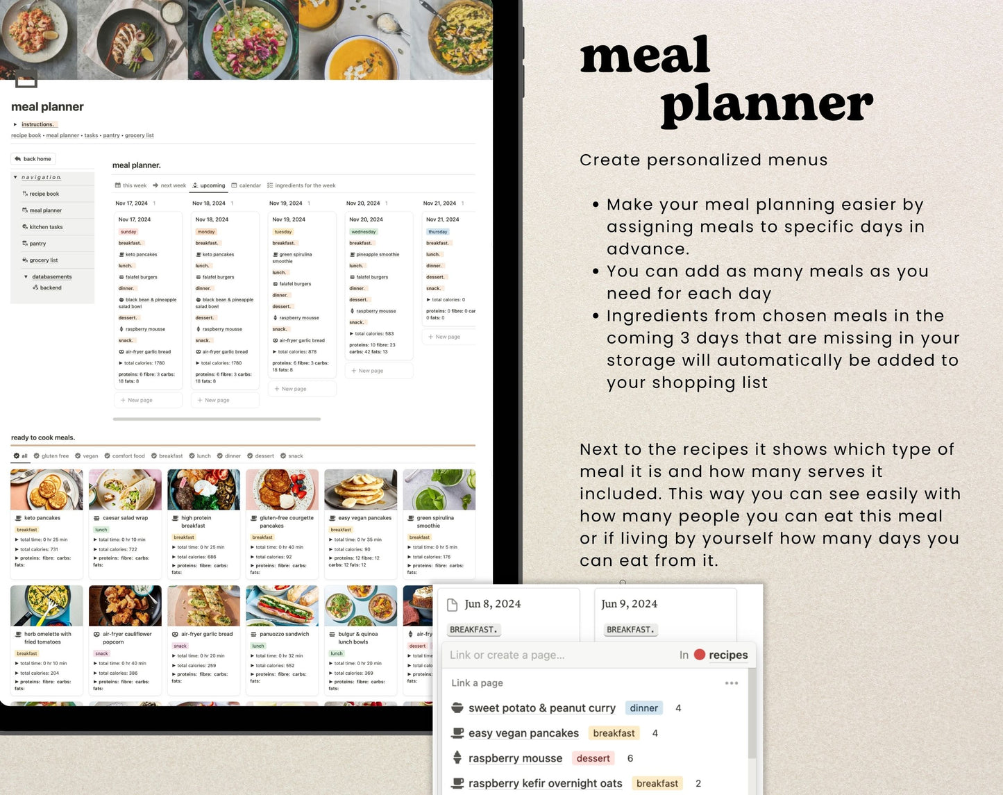 Notion Meal Planner Template