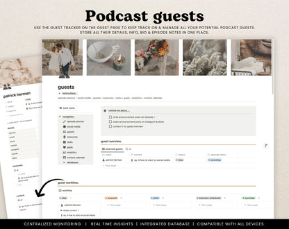 Notion Podcast Planner Template